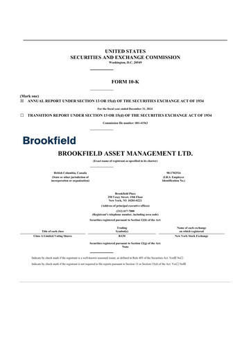 Thumbnail Brookfield Asset Management 10-K Annual Report 2024