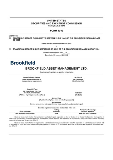 Vorschaubild Brookfield Asset Management 10-Q Quartalsbericht 2025 