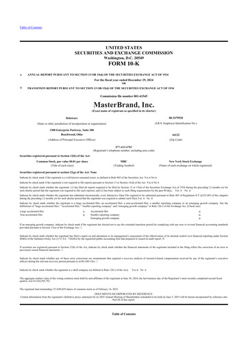 Thumbnail MasterBrand 10-K Annual Report 2024