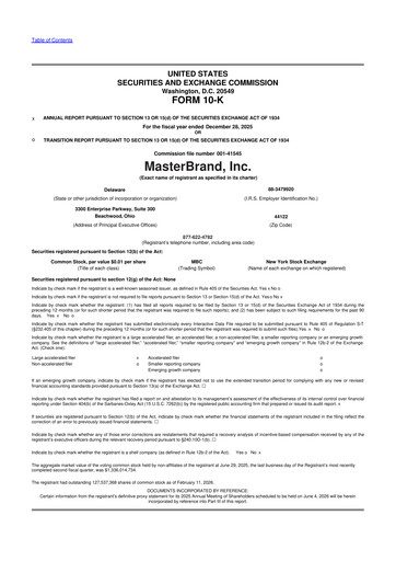 Thumbnail MasterBrand 10-K Annual Report 2025