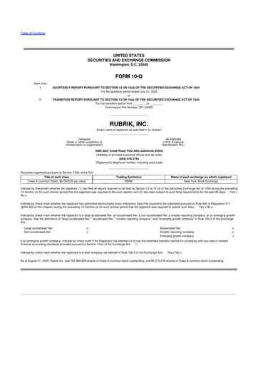 Vorschaubild Rubrik 10-Q Quartalsbericht 2026 