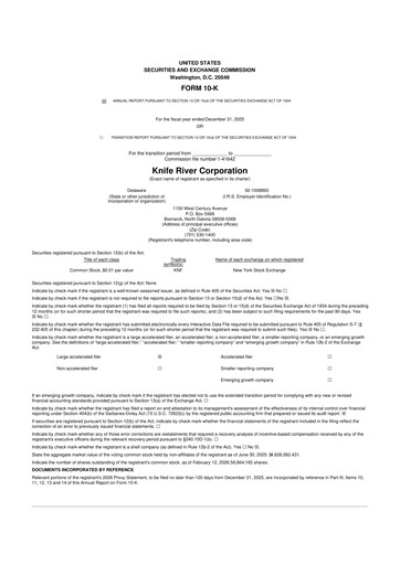 Thumbnail Knife River Corporation 10-K Annual Report 2025