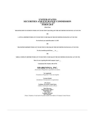 Thumbnail SharkNinja 20-F Annual Report 2023