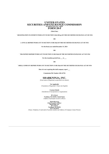 Thumbnail SharkNinja 20-F Annual Report 2024