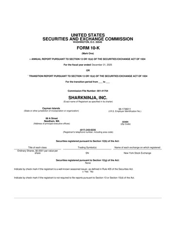 Thumbnail SharkNinja 10-K Annual Report 2025