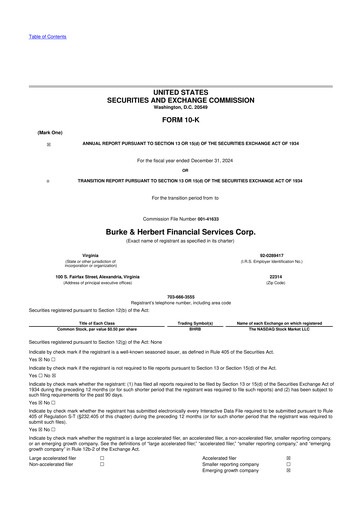 Thumbnail Burke & Herbert Financial Services 10-K Annual Report 2024