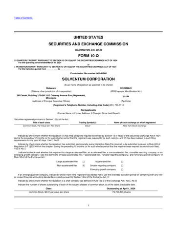 Thumbnail Solventum 10-Q Quarterly Report FY2024 