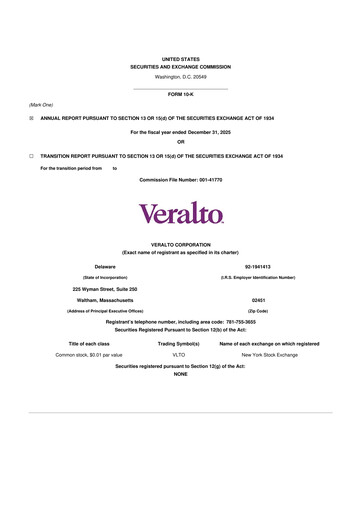 Thumbnail Veralto 10-K Annual Report 2025