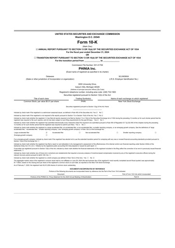 Thumbnail PHINIA 10-K Annual Report 2024