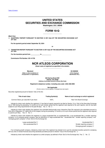 Vorschaubild NCR Atleos Corporation 10-Q Quartalsbericht  