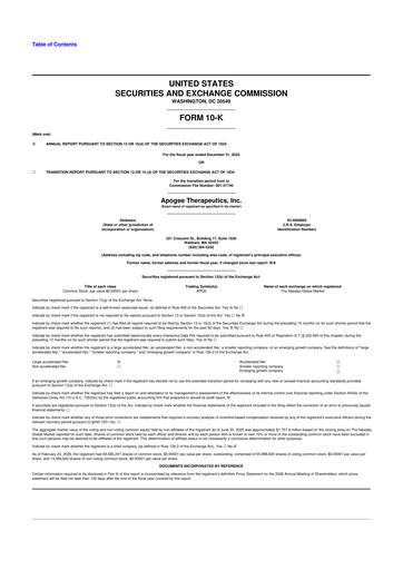 Miniature Apogee Therapeutics 10-K Rapport annuel 