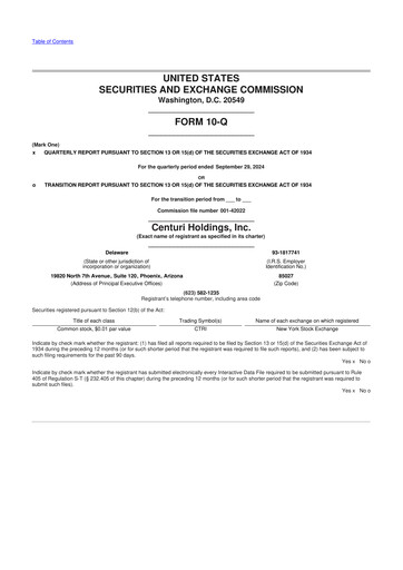 Thumbnail Centuri Holdings 10-Q Quarterly Report FY2024 