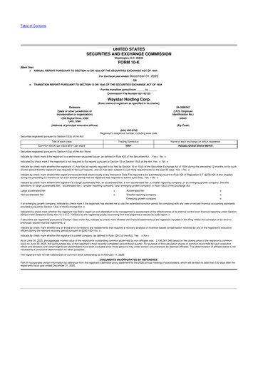 Thumbnail Waystar 10-K Annual Report 2025