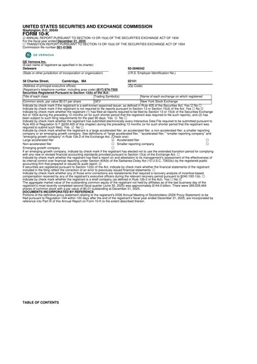 Miniature GE Vernova 10-K Rapport annuel 2025