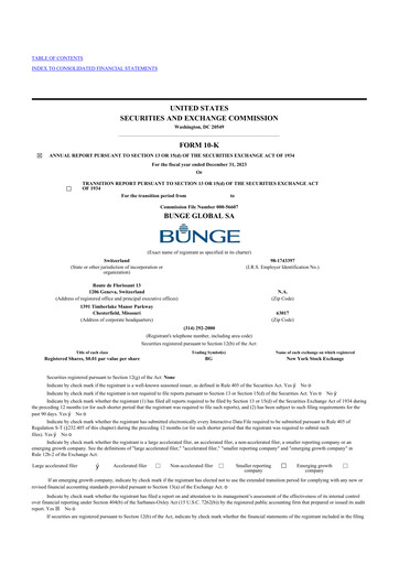 Thumbnail Bunge Global SA 10-K Annual Report 2023