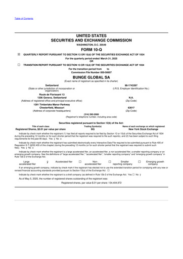 Thumbnail Bunge Global SA 10-Q Quarterly Report FY2025 