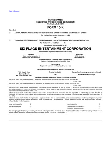 Thumbnail Six Flags 10-K Annual Report 2024