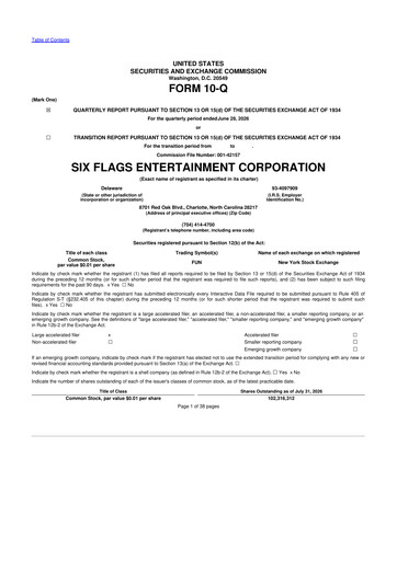 Vorschaubild Six Flags 10-Q Quartalsbericht 2026 