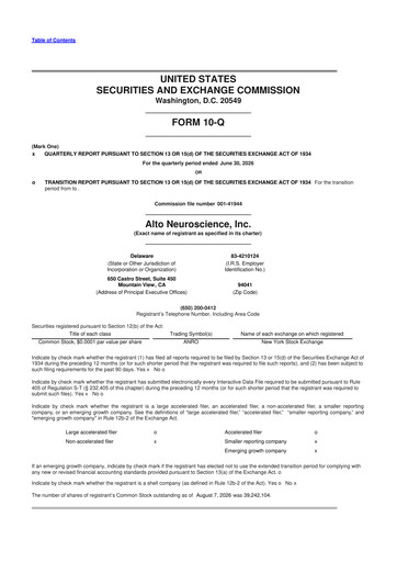 Thumbnail Alto Neuroscience 10-Q Quarterly Report FY2026 