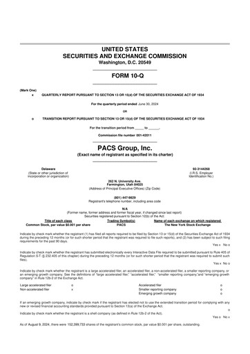 Thumbnail PACS Group 10-Q Quarterly Report FY2024 