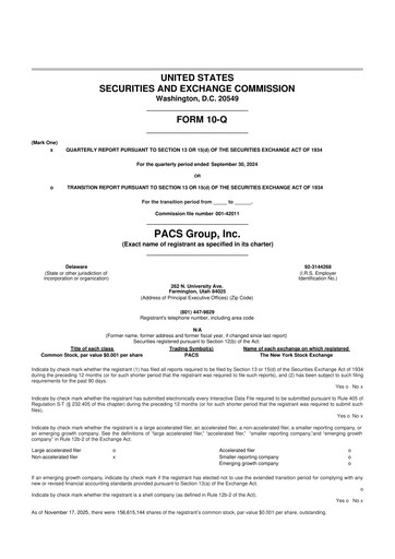 Thumbnail PACS Group 10-Q Quarterly Report FY2024 