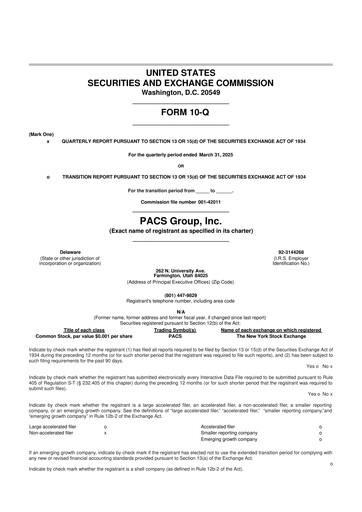 Thumbnail PACS Group 10-Q Quarterly Report FY2025 