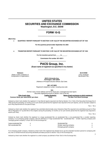 Thumbnail PACS Group 10-Q Quarterly Report FY2025 