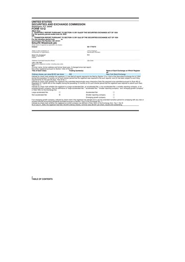 Thumbnail Smurfit Westrock 10-Q Quarterly Report FY2025 