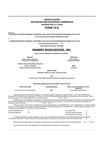 Thumbnail Inhibrx Biosciences 10-Q Quarterly Report FY2024 