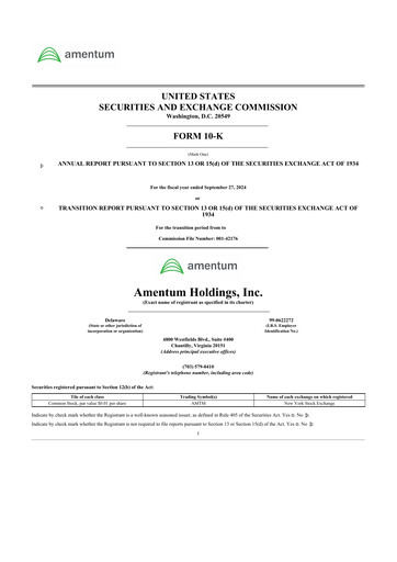 Thumbnail Amentum 10-K Annual Report 2024