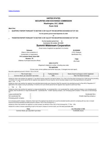 Thumbnail Summit Midstream 10-Q Quarterly Report FY2024 