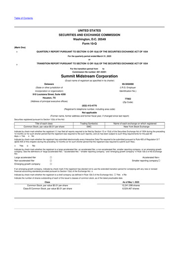 Thumbnail Summit Midstream 10-Q Quarterly Report FY2025 