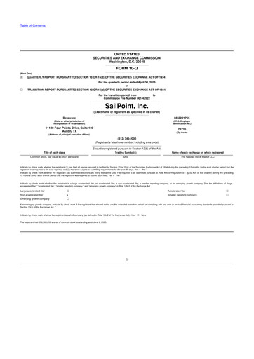 Miniature SailPoint 10-Q Rapport trimestriel 2026 