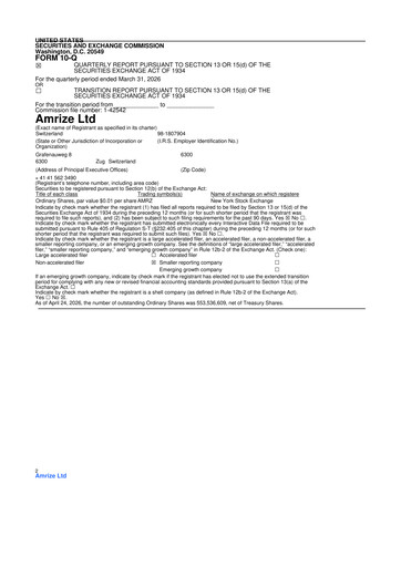 Thumbnail Amrize 10-Q Quarterly Report FY 