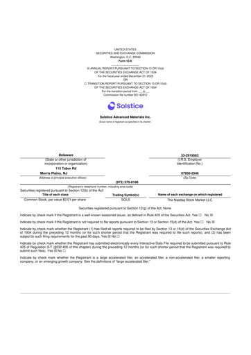 Thumbnail Solstice Advanced Materials 10-K Annual Report 2025