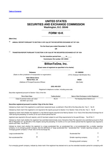 Thumbnail BillionToOne 10-K Annual Report 2025