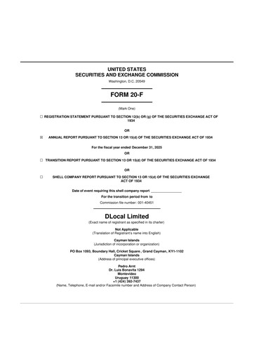 Miniature dLocal 20-F Rapport annuel 2025