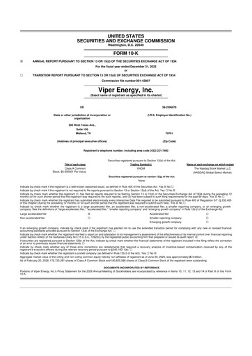 Thumbnail Viper Energy 10-K Annual Report 2025