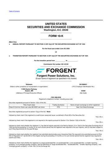 Thumbnail Forgent Power Solutions 10-K Annual Report 2026