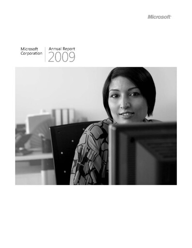 Thumbnail Microsoft Annual Report 2009