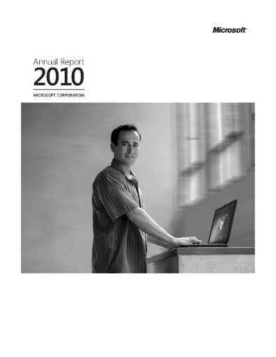 Thumbnail Microsoft Annual Report 2010