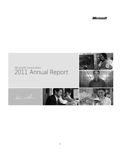 Thumbnail Microsoft Annual Report 2011