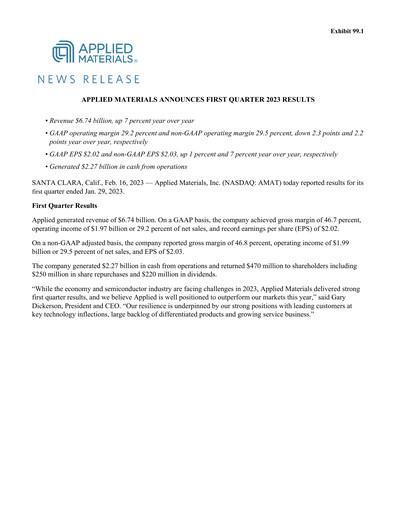 Thumbnail Applied Materials Quarterly Report 2023-q1