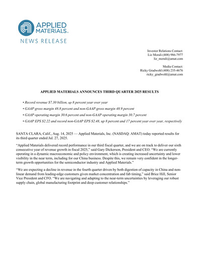 Thumbnail Applied Materials Quarterly Report 2025-q3