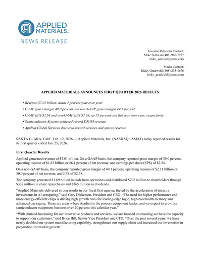 Thumbnail Applied Materials Quarterly Report 2026-q1