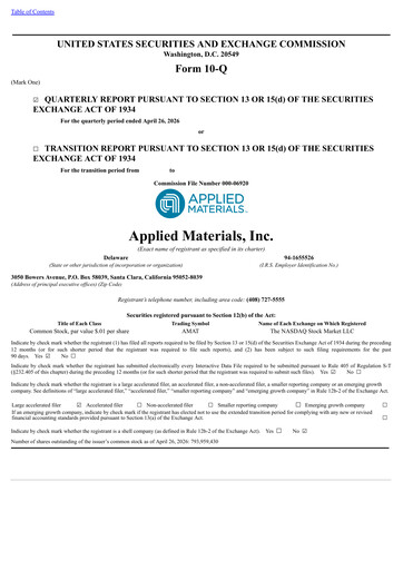 Thumbnail Applied Materials Quarterly Report 2026-q2