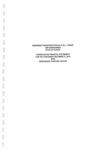 Miniature Mubarrad Holding Company Bilan financier 2015
