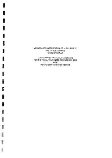 Miniature Mubarrad Holding Company Bilan financier 2016