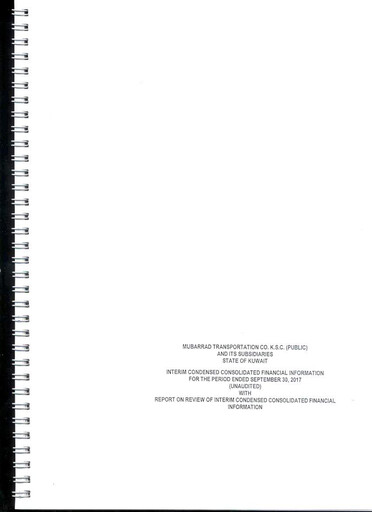 Miniature Mubarrad Holding Company Bilan financier 2017-9m