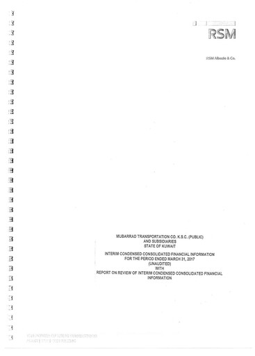 Miniature Mubarrad Holding Company Bilan financier 2017-q1